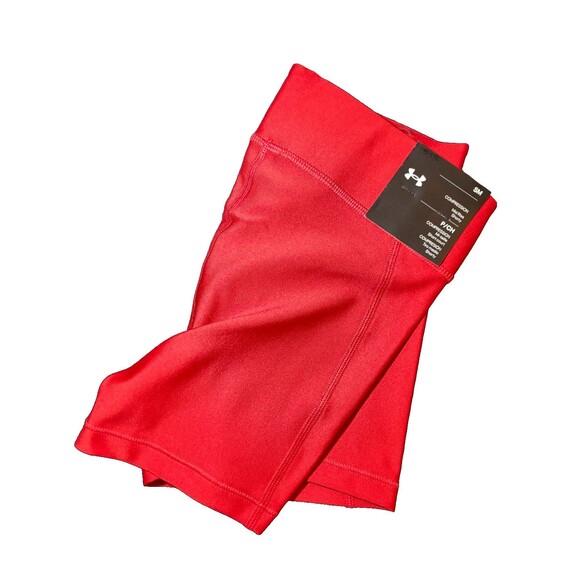 Under Armour Women's Compression Mid-Rise Shorty Shorts TP/ECH (RED) New MEDIUM - Picture 5 of 7